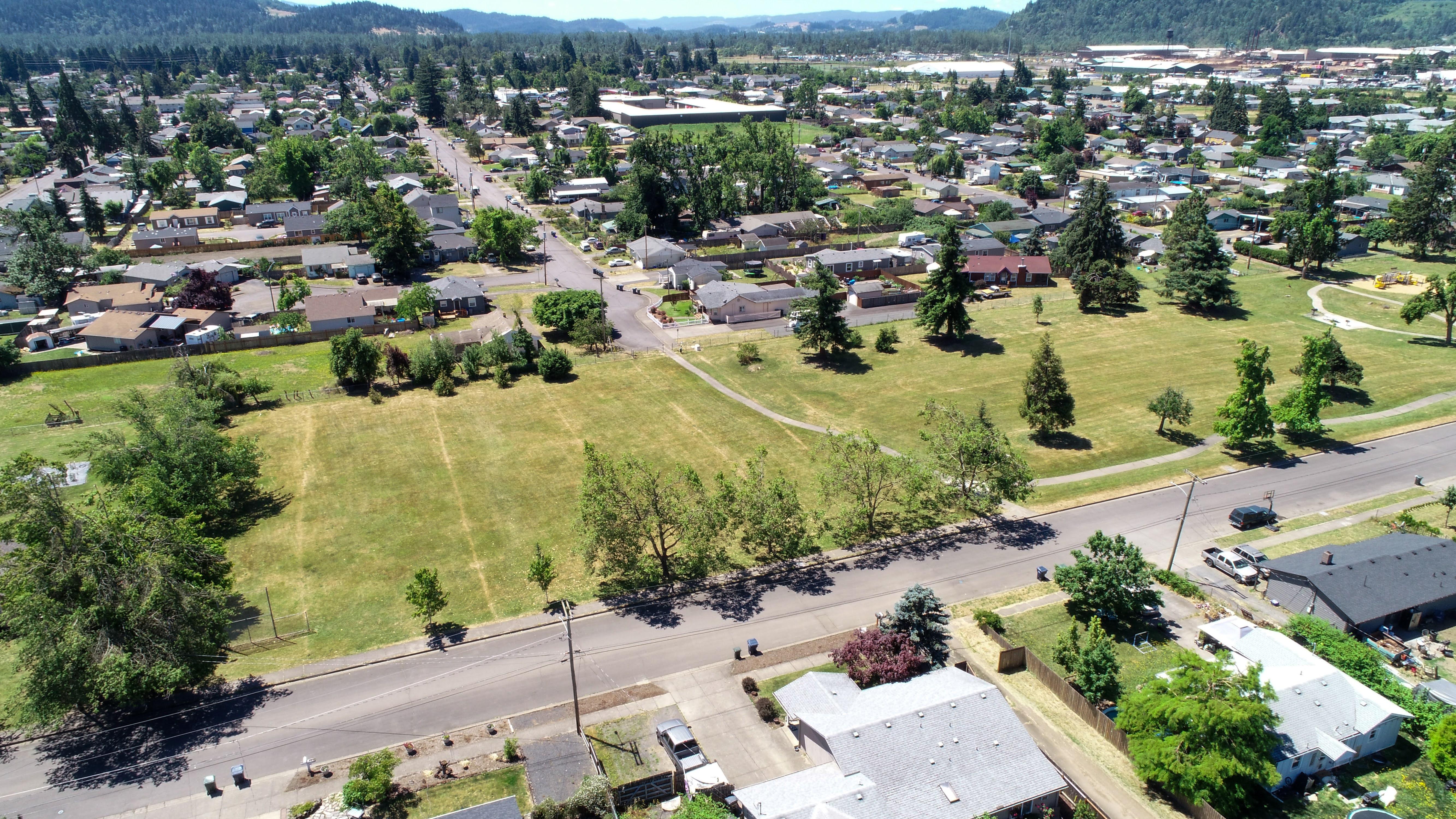 An aerial view of Tyson Park.