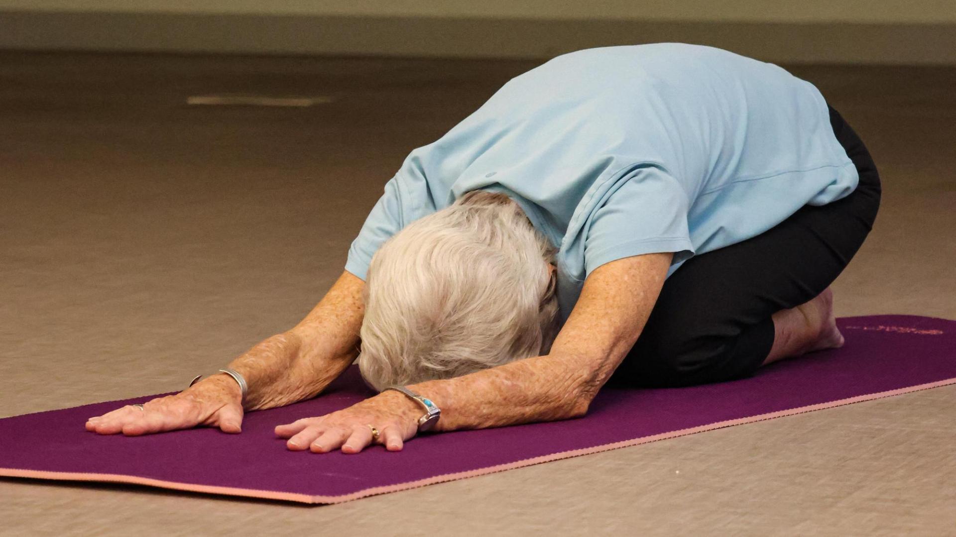 Woman in child's pose