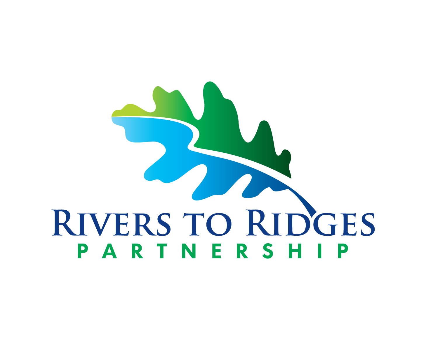 Rivers to Ridges Partnership logo: an oak leaf